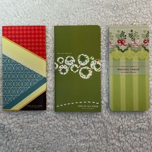 Girl of All Work Blank Notepad Writing Pad Trio